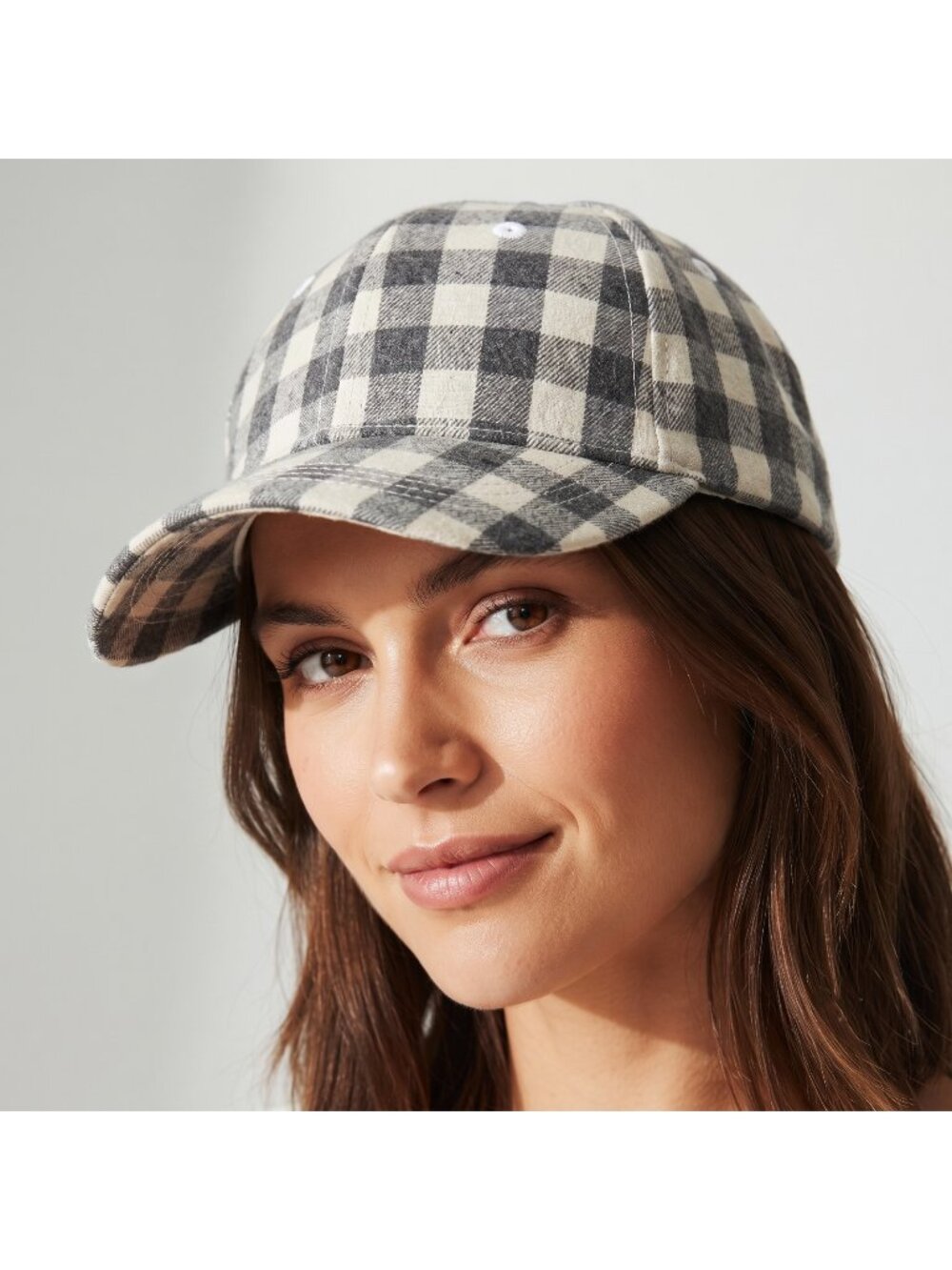Cocus Pocus Women's Buffalo Check Plaid Baseball Cap Hat NWT One Size MSRP $38